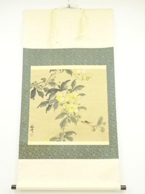 道具 ] - 道具 仙芝筆 花鳥図 肉筆紙本掛軸（共箱）への質問 | ネット